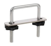 VICASKY Accessoire d'installation de Barres de Toit Fixation en U pour Coffre de Toit argenté en métal et Plastique, Clips de Porte-Bagages M8, diamètre intérieur 7 cm, pour Divers
