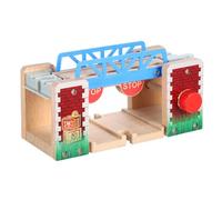 VICASKY Accessoires De Train Pont Levant Jouet Train Voie Ferrée Jouet Éducatif en Bois Garçons Et Filles