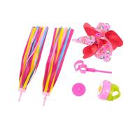 VICASKY Accessoires Décoratifs Vélo Garçon Fille Rubans Jaunes et Roses Cloche à Fleurs Rose et Moulin à Vent Licorne pour Vélo Trottinette et Draisienne Décoration Résistante et Facile à