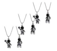 VICASKY Acier Collier Noir Astronaute Pendentif Inoxydable en Couple | Créatif et Léger, Haute Résistance, Présent pour Couples, Petits Présents, Fête des Mères, Design Unique