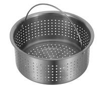 VICASKY Acier Inoxydable Panier Vapeur avec Poignée pour Cuiseur Riz | Accessoire, Base Perforée, Cuisson Rapide, Usage Quotidien, Compatible avec Marmites et Coquillages
