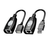VICASKY Adaptateur D'extension USB Noir et Rallonge de Câble Réseau Ethernet pour Plug and Play, Transmission Rapide, Portable Ordinateur et Caméras, Usage la Maison Bureau