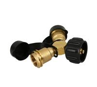 VICASKY Adaptateur Séparateur Gaz Y avec Manette Connecteur Tee pour Brûleurs Barbecue Camping et Foyer Installation Facile Étanchéité Fiable et Haute