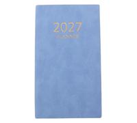 VICASKY Agenda Quotidien 2027 A6 en Papier et PU avec Index Mensuel | Demi-page par Jour, Prise de Notes et Suivi D'habitudes, Format Ultraportable