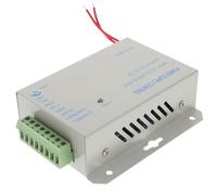 VICASKY Alimentation pour Contrôle D'accès aux Portes Sorties Nc/no 12v 3a Délai de Verrouillage Réglable, Boîtier Métal Argenté Léger, Compatible E/Lock et Contrôleur D'accès
