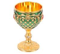 VICASKY Alliage de Zinc Calice de Cérémonie Style Européen Vintage, Vert | Décoratif et Polyvalent, Résistant aux Chocs, pour Fêtes et Usage Cérémoniel, Esprit Halloween