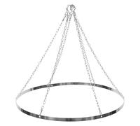 VICASKY Anneau Métallique Rond 60 Cm Suspendre de Rideaux, Kit de Drapage de Cérémonie, Support de Plafond en Métal Inoxydable, Accessoire Décoration Mariage Intérieur et Extérieur