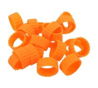 VICASKY Anneaux de Préhension en Silicone pour Bougies Coniques, Supports en Caoutchouc Orange, Lot de 20 Pièces, Socles Stables pour Bougies Décoratives, Accessoires pour
