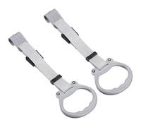 VICASKY Anneaux de Traction pour Parc Bébé 2 Pièces Poignée Annulaire pour Lit Bébé et Assistance Marche Tout-Petits Accessoires Sécurité Gris Clair Plastique