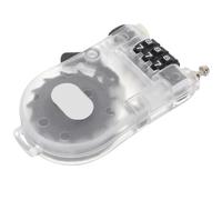 VICASKY Antivol de Vélo Compact à Combinaison 3 Chiffres, Câble Acier Rétractable 1 PC Transparent Blanc, Antivol de Sécurité Léger pour Snowboard, Vtt et Trottinette, Usage Extérieur