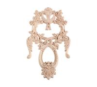 VICASKY Applique Bois Sculpté Européen Vertical Beige pour Meuble Déco, Finition Classique Élégante, pour Salon et Projet de Rénovation