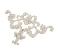 VICASKY Applique D'angle en Pvc Beige Incrustation Sculptée de Fleurs, Décoration D'angle de Porte Élégante pour Tout Projet de Décoration Intérieure Facile à Installer