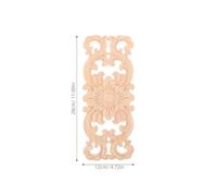 VICASKY Appliques et Incrustations en Bois Sculpté Non Peint 28X12 CM 2 Pièces Ornements Décoratifs pour Meubles Moulures Décoratives Artisanales Décor Intérieur Européen Classique