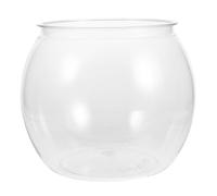 VICASKY Aquarium Rond en Plastique Pet 20 X 17 CM Transparent Petit Aquarium pour Poissons Rouges et Tortues Réservoir de Bureau Compact Facile à Nettoyer pour Salon et Bureau