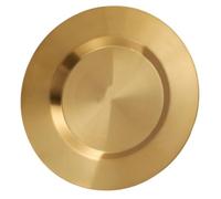 VICASKY Assiette Plate en Acier Inoxydable Doré 20 CM Plat de Service Rond Réutilisable pour Pâtes Barbecue et Repas en Plein Air