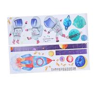 VICASKY Astronaute Taille et Stickers Muraux pour Filles 1 Set Autocollant Amovible avec Altimètre Motif Espace Facile à Appliquer Pour La Décoration d'Intérieur