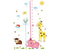 VICASKY Autocollant Mural De Mesure Créatif Pvc Règle De Croissance Éléphant Pulvérisant De Eau Pour Chambre Des Garçon Fille Décoration De Salle De Maternelle
