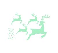 VICASKY Autocollant Mural Phosphorescent Noël Motif Cerf Lumineux en PVC Solide Décoration Fenêtre et Porte Autocollants Lumineux de Dessin Animé pour Maison Bureau et Vitrine