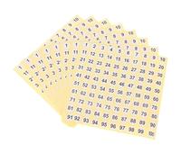 VICASKY Autocollants Impression Claire, Faciles à Coller et Décoller Numérotés Ronds Blancs en Pvc, 100 Pièces pour Sceller des Enveloppes et Organiser Vêtements