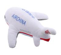 VICASKY Avion en Peluche Blanc 40 Cm, Coussin Doux Farci pour Garçon et Filles, Peluche Essentiel pour Décor Chambre Garçon, Développement des Compétences, Oreiller Câlin Voyage et Espace