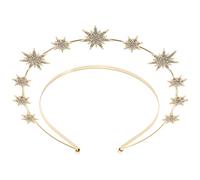 VICASKY Bandeau à Double Couche en Métal Doré Étoile à Six Branches Accessoire Coiffure Femme pour Mariages et Soirées Couvre-Chef Bohème Élégant pour Photos et Fêtes