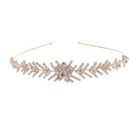 VICASKY Bandeau de Mariée Strass Ornements de Cheveux de Mariage Accessoires de Coiffure pour Mariée Décoré de Strass Étincelants avec Fixation par Chaînette à Griffes