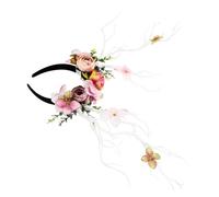 VICASKY Bandeau Décoratif à Fleurs Taille Unique En Plastique Blanc Pour Femmes Cosplay Fête Noël Style Corne De Cerf Accessoire Cheveux