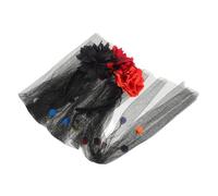 VICASKY Bandeau Mariée Halloween avec Voile Maille Légère Accessoire Gothique pour Femmes Day Of The Dead Cosplay Ornement à Fleurs pour Fêtes Costumées et Soirées Dansantes