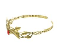 VICASKY Bandeau Pour Femme Taille Unique En Alliage Couleur Ancien or Feuilles, Accessoire De Coiffure Lumineux Pour Mariée Demoiselle D'honneur Fête Cérémonies