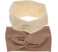 VICASKY Bandeaux de Sport Larges Noués 2 Pièces Taille Unique en Tissu Élastique Coton Respirant pour Femmes Yoga Maquillage et Soins Visage