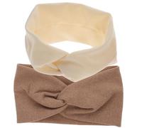 VICASKY Bandeaux Noués Pour Femmes Élastiques En Tissu Large Lot De 2, Taille Unique, Maintien Cheveux Antitranspirant, Accessoires Pour Yoga, Sport Et Soins Du Visage