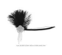 VICASKY Bandes De Cheveux Pour Femmes Avec Fausses Plumes Accessoires Vintage Pour Cheveux Coiffes Garçonnes