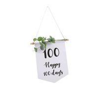 VICASKY Bannière Bébé 100 Jours en Tissu Oxford Épais Décoration Suspendue pour Fête des Cent Jours Accessoire de Fête Garçon et Filles Décoration Anniversaire Fille Décor Suspendu