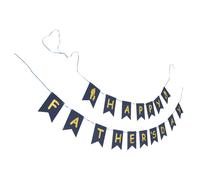 VICASKY Bannière Décorative pour Fête des Pères, Guirlande à Queue D'hirondelle en Papier à Motif Doré, Couleurs Vives, Kit Suspendu pour Décoration de Fête et Événement Festif, 1