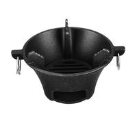 VICASKY Barbecue Rond Fonte Robuste Poêle Grill Extérieur Compact de Cuisson pour Camping et Barbecue