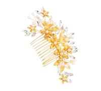 VICASKY Barrette à cheveux de mariée avec strass : peigne à cheveux floral vintage pour chignon et occasions formelles - Postiche de cheveux de mariage pour les mariées et les demoiselles d'honneur