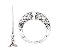 VICASKY Bâton à Cheveux Viking Argenté Barette à Chignon Pour Femmes Accessoires Cheveux Vintage Rétro Pour Fêtes Et Loisirs