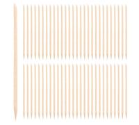 VICASKY Bâtonnets de Manucure en Bois Orange 100 Pcs Taille Standard Multifonction Repousse-cuticules pour Ongles Usage Professionnel et Personnel Soins des Ongles