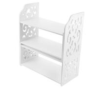 VICASKY Bibliothèque en Bois Extensible Blanche Étagère de Bureau Compacte pour Organisation Meuble de Rangement Modulable pour Bureau Élève et Espace de Travail Organisateur Pratique