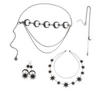 VICASKY Bijoux Fantaisie Rétro Baroque -tête Boucles Oreilles Collier Gothique Chaîne Vintage Bal Promo Retour Maison