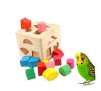 VICASKY Bloc pour Perroquet Jeu Éducatif Sûr et Pratique pour Perruches Conures et Petits Oiseaux Favorisant Lexercice Développement des Compétences