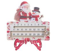 VICASKY Blocs de Compte à rebours de Noël, Compte à rebours du Père Noël | Calendrier de l'Avent sur pied, décoration de table saisonnière, compte à rebours de Noël pour la maison, la table et