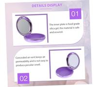 VICASKY Boîte à Appareil Dentaire Portable avec Miroir Boîte de Rangement Orthodontique Violette Facile à Nettoyer et Appareils Dentaires
