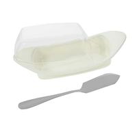 VICASKY Boîte à Beurre Transparente avec Couvercle Hermétique Capacité Boîte de Conservation pour Beurre et Fromage Rangement de Cuisine Pratique et Hygiénique Blanc