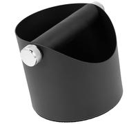 VICASKY Boîte à Café Moulu en Métal Noire Petite Taille Compacte Bac Récupérateur de Résidus Espresso Résistant Station de Tassage Pratique pour Maison Café et Bar Accessoire Expresso