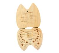 VICASKY Boîte à Dents De Lait En Bois Forme Dent Pour Garçon Et Filles Conservation Sécurisée Matériau Naturel En Bois Présent Souvenir D’enfance Rangement Pratique