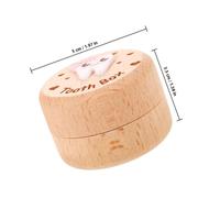 VICASKY Boîte à Dents De Lait En Bois Ronde Garçon Et Filles Boîtes à Dents De Lait Pour Garçons Et Filles Coffret De Rangement Sécurisé Multifonction Pour Souvenirs D'enfance Lot De 2