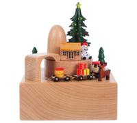 VICASKY Boîte à Musique en Bois et Fer Carrousel Rotative, Décor Maison