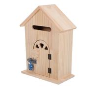 VICASKY Boîte aux Lettres Extérieure Murale en Bois avec Serrure, Style Maison Rustique, Rangement Sécurisé pour Bureau et École, Design Compact et Vintage, Décoration Murale Originale,