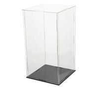VICASKY Boîte de Présentation en Acrylique Noir pour Modèles Faits Main et Petits Accessoires, Vitrine Transparente Facile à Utiliser Large Capacité de Rangement